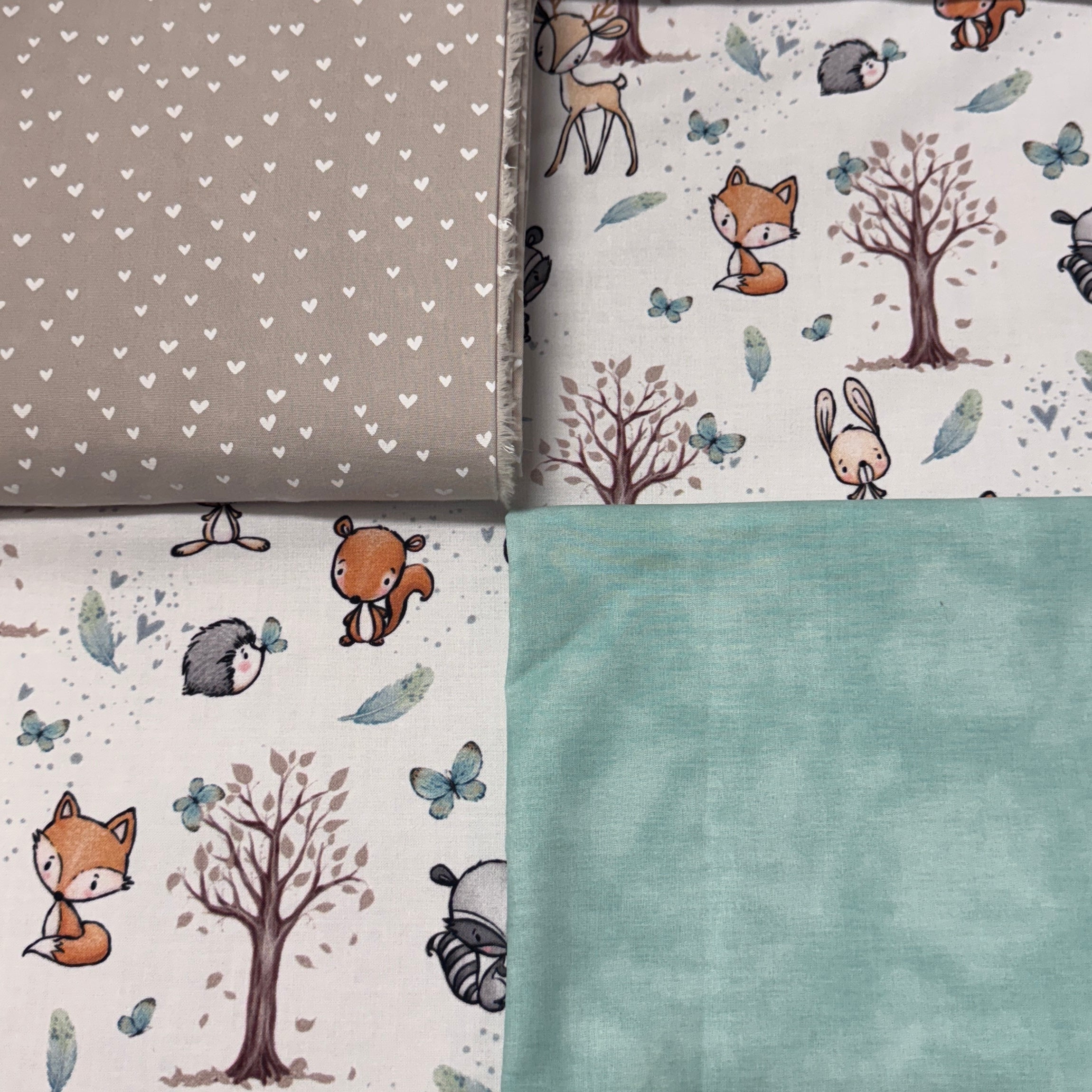 Krabbeldecke "Waldtiere mint“ Modell 4